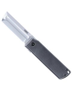CRK5915 image(0) - CRKT (Columbia River Knife) MinimalX&trade; Gray Everyday Carry Folding Knife: Razor Style with 12C27 Steel Blade, Stainless Steel Handle