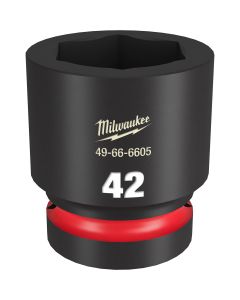 MLW49-66-6605 image(0) - Milwaukee Tool SHOCKWAVE Impact Duty 1"Drive 42MM Standard 6 Point Socket