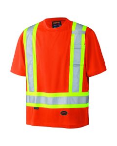 SRWV1051150U-4XL image(0) - Pioneer - Birdseye Safety T-Shirt - Hi-Viz Orange - Size 4XL