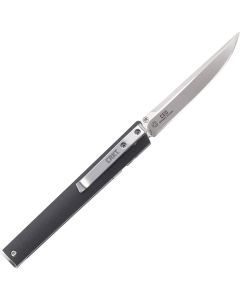 CRK7096 image(0) - CRKT (Columbia River Knife) Knife CEO Thumbstud Black  EDC Folding Pocket Knife: Low Profile, Satin Blade, IKBS Ball Bearing Pivot, Liner Lock, Glass Reinforced Fiber Handle, Everyday Deep Carry Pocket Clip