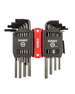 SUN98526L image(0) - Sunex SAE/Metric 26 Piece Long Arm Hex Key Set, 2mm-10mm, 0.05"-3/8"