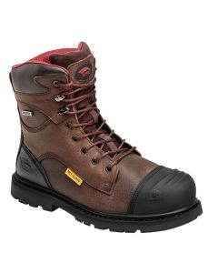 FSIA7556-7.5W image(0) - Avenger Work Boots Hammer Series - Men's Met Guard 8" Work Boot - Carbon Toe - CN | EH | PR | SR - Brown - Size: 7.5W