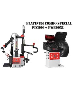 Atlas Equipment Platinum PTC500 Center Post Tire Changer + PWB90XL 3D Video Wheel Balancer Combo Package
