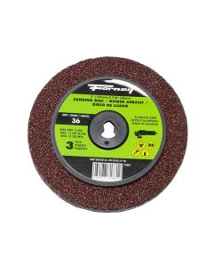 FOR71661 image(0) - Forney Industries Resin Fibre Sanding Disc, Aluminum Oxide, 5 in x 7/8 in Arbor, 36 Grit