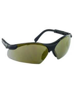 SAS541-0004 image(0) - SAS Safety Sidewinders Safe Glasses w/ Black Frame and Gold Mirror Lens in Polybag