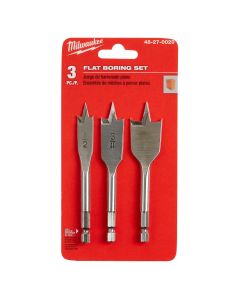 MLW48-27-0020 image(0) - Milwaukee Tool 3PC Stubby Flat Boring Set