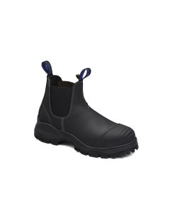 BLU990-100 image(0) - Steel Toe Slip-On Elastic Side Boots w/ Kick Guard, Black, AU size 10, US size 11