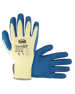 SAS Safety SafeCut 10-gauge Aramid Yarn Gloves w/ Latex Palm (XXL)