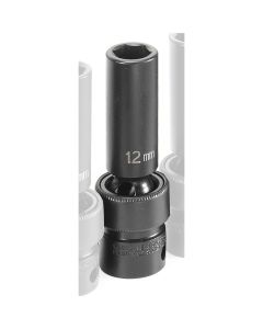 GRE1012UMD image(0) - Grey Pneumatic SOC 12MM 3/8D IMP UNIV 6PT DP BLK