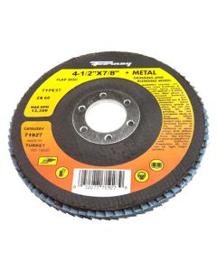 FOR71927-5 image(0) - Forney Industries Flap Disc, Type 27, 4-1/2 in x 7/8 in, ZA60 5 PK