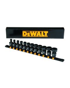 DWTDWMT19228 image(0) - DeWalt 12-pc 3/8" Drive Impact Universal So