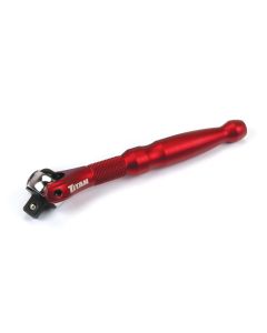 TIT11320 image(0) - Titan 1/4 in. Drive Aluminum Swivel Head Micro Ratchet