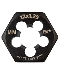 MLW49-57-5361 image(1) - Milwaukee Tool M12-1.25 mm 1-Inch Hex Threading Die