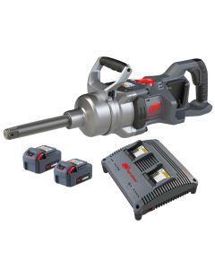 IRTW9691-K2E image(0) - Ingersoll Rand 1 Inch 20V Cordless Impact Wrench 2 Battery Kit, 6 Inch Ext Anvil, 3000 ft-lb Torque, Friction Ring-Thru-hole Retainer, D-Handle