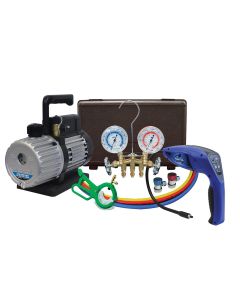 MSC90062-B-KIT image(0) - Mastercool 3 CFM Vacuum Pump with 55100-R Leak Detector