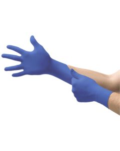MFX6034310-CASE image(1) - Microflex MIcro-Thin Nit Disp Gloves NL PF Exam Blue X-Small Case/3000 units