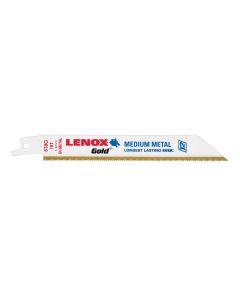 LEX21069 image(0) - Lenox Tools Reciprocating Saw Blades, 618GR, Gold Bi-Metal