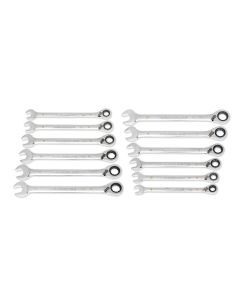 KDT86628 image(0) - 12 Pc. 90-Tooth 12 Point Metric Reversible Ratcheting Wrench Set with Wrench Roll