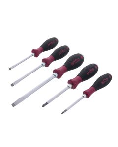 WIH53390 image(0) - Wiha Tools 5 Piece MicroFinish XHeavy Duty Slotted and Phillips Screwdriver Set