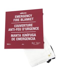 Sellstrom - 100% Fiberglass High Temp Emergency Fire Blanket in Metal Storage Case