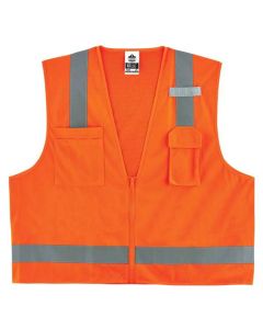 ERG24013 image(0) - Ergodyne 8249Z S/M Orange Type R Class 2 Surveyors Vest