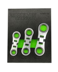 VIMFPRW100 image(0) - Vim Products 3 Piece Metric Flex Finger Ratchet Wrench Set