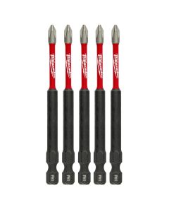 Milwaukee Tool #1 Phillips SHOCKWAVE Impact 3-1/2" Power Bits (5 pk)