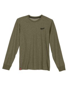 MLW604GN-L image(0) - Milwaukee Tool HYBRID WORK TEE- LS GREEN L