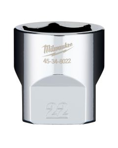 MLW45-34-8022 image(0) - Milwaukee Tool 3/8" Drive 22mm Socket
