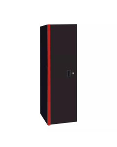 RX Series 24"W x 30"D 3 Drawer and 3 Shelf Side Locker Black with Red Handles