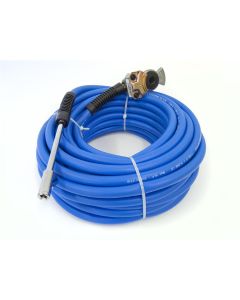 KEN26100 image(0) - Premium Reinforced Hybrid Air Hose - 100 Ft, 1/4" Brass Male Fitting, Max Pressure: 300 PSI, 3/8" I.D.