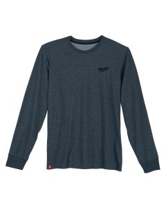 Milwaukee Tool HYBRID WORK TEE- LS BLUE L