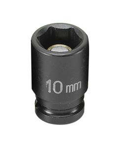 Grey Pneumatic SOC 10MM 1/4D IMP MAG 6PT BLK