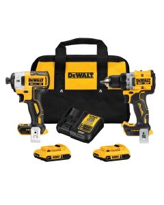 DWTDCK248D2 image(1) - DeWalt DEWALT 20V MAX* XR Cordless 1/2 in. Drill/Driver and 1/4 in. Impact Driver Kit with (2) 2Ah Batteries & Charger