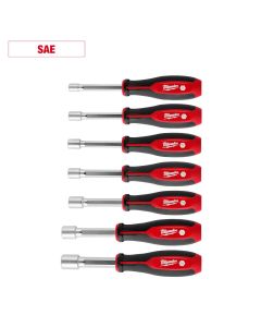 MLW48-22-2447 image(0) - Milwaukee Tool 7pc SAE HollowCore Nut Driver Set