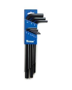 TIT12719 image(0) - TITAN 9-PC METRIC LONG HEX KEY SET