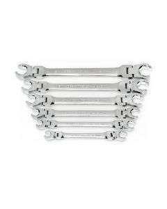 KDT81911D image(0) - GearWrench 6 Pc. Flex Head Flare Nut Metric Wrench Set