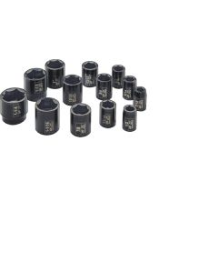 IRTSK4H13N image(0) - Ingersoll Rand 1/2" Drive Hex SAE Impact Socket Set, 13-Piece