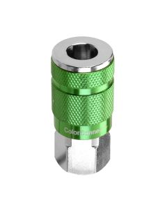 LEGA71410B image(0) - Legacy Manufacturing B 1/4" Green Coupler 1/4" FNPT