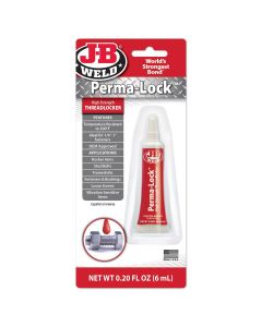 JBW27106 image(0) - J-B Weld Perma-Lock 6 ml. RED threadlocker