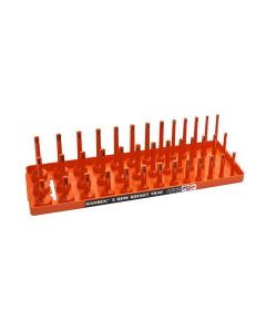 HNE38053 image(0) - Hansen Global 3/8" SAE 3-Row Socket Tray - Orange