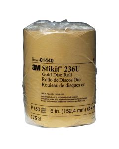 MMM1440 image(0) - 3M GOLD DISC ROLLS STIKIT P150 6IN 175/ROLL