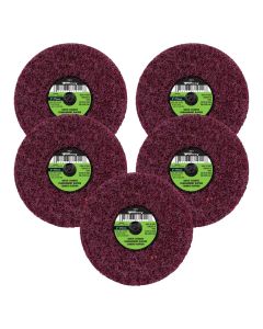 FOR71607 image(0) - Forney Industries Quick Change Surface Prep Pad, Medium Grit, 3 in (5-Pack of Forney 71911)