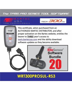 BATWRT300PROSULRS3E image(0) - Bartec USA 3 Year Software License for the Tech300PROC w/ 20 RITE-SENSORS