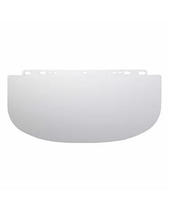 SRW29087 image(0) - Jackson Safety - Replacement Windows for F20 Polycarbonate Face Shields - Clear - 8" x 15.5" x .060" - Shape D - Unbound - (12 Qty Pack)