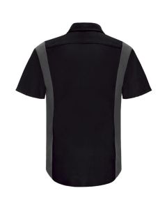 Workwear Outfitters Men's Long Sleeve Perform Plus Shop Shirt w/ Oilblok Tech Black/Charcoal, 3XL