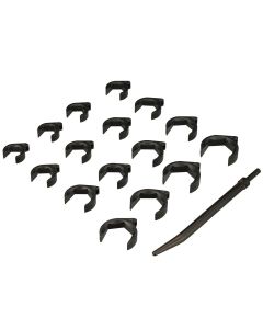 Milton Industries LTI Tool By MIlton 16-Piece Metric SHOCKIT Crows Foot Set - Heavy Duty Industrial/Hydraulic Fittings