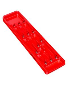 ERN8372 image(0) - Ernst Mfg. 3/8&rdquo; Ratchet and Extension Tray - Red