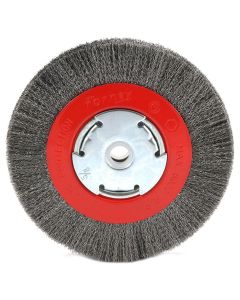 Forney Industries Wire Wheel Crimped, 6 in x .008 in x 1/2 in - 5/8 in Arbor