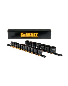 DWTDWMT19240 image(0) - DeWalt  Impact Socket Set, 19-Piece, 1/2" Drive Sae